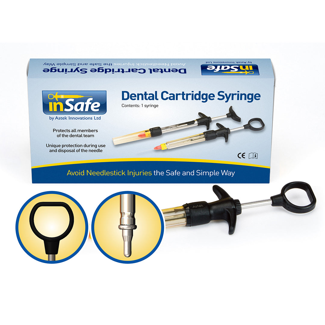 inSafe Syringes - 2.2ml Self Aspirating Cartridge, Thumb Ring