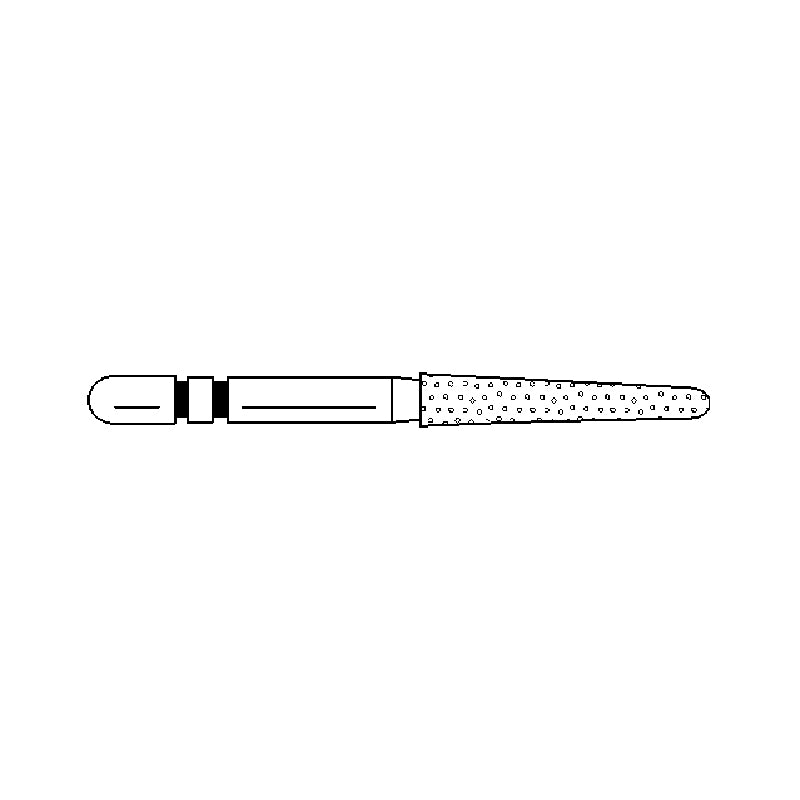 Two Striper Burs Round End Taper FG 770.1 Coarse