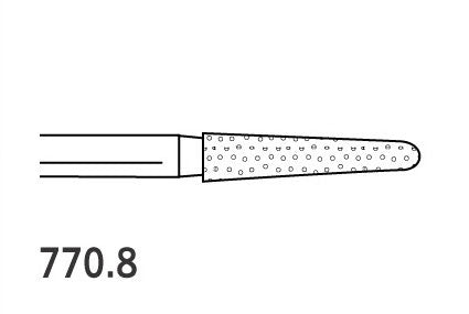 Two Striper Burs Round End Taper FG 770.8 Coarse