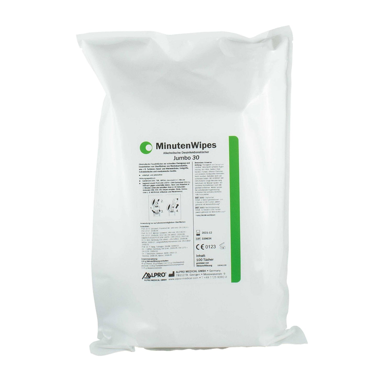 MinutenWipes Jumbo 30 Refills (Pack 12)