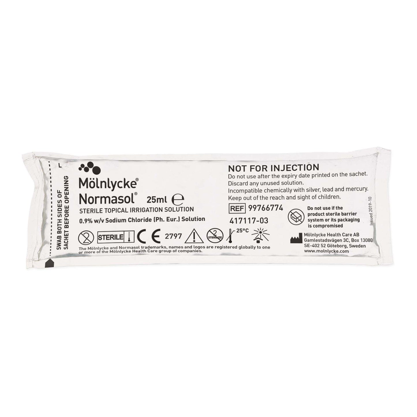Normasol Sachets - Sterile, Saline, Sodium chloride
