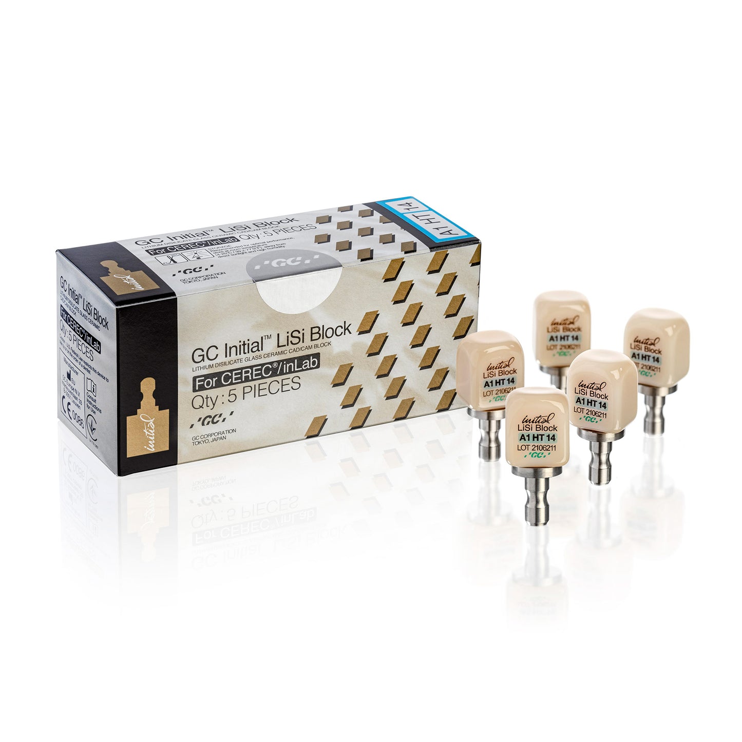 GC Initial LiSi Block CEREC, Size 14, A3.5 HT