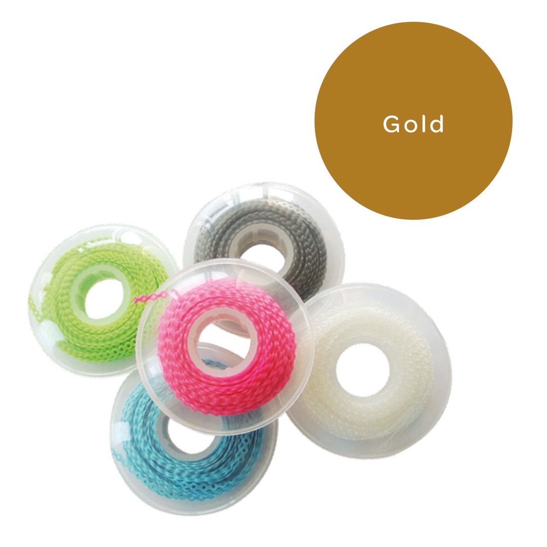 Elastomeric Chain Long Gold
