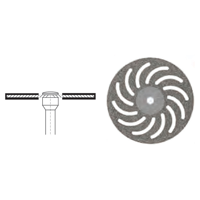 Superflex Diamond Arch Shaped Disc Double Sided 22mm Diameter  0.15mm Thickness