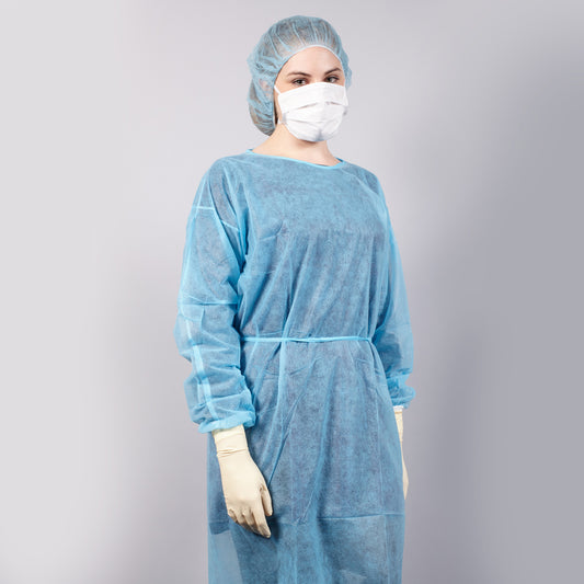 Gowns Isolation L Blue