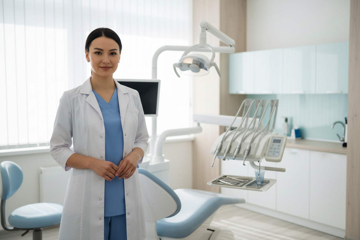 female dentist