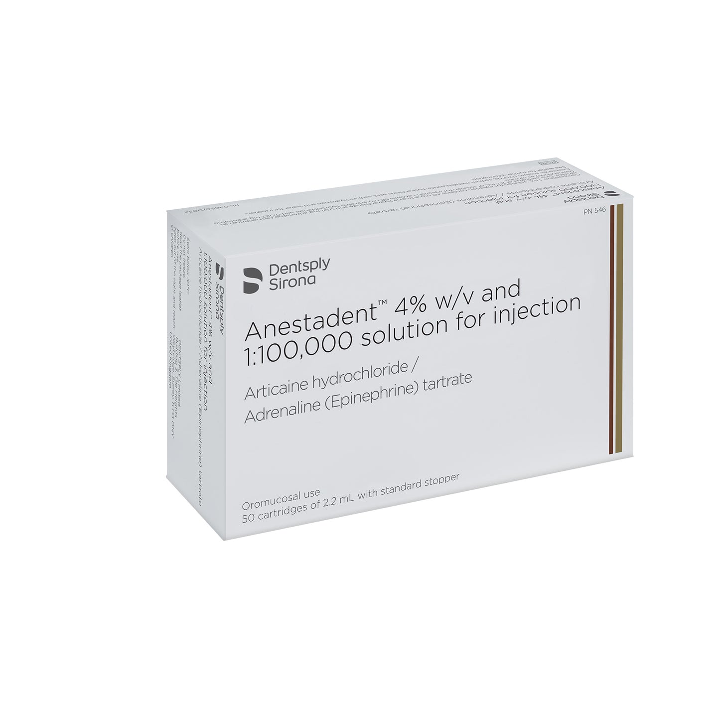 Anestadent 4% w/v and 1:100,000 Solution for Injection