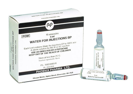 Water for Injection B.P. 5ml Ampoules