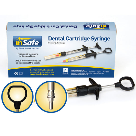 inSafe Syringes - 1.8ml Self Aspirating Cartridge, Thumb Ring