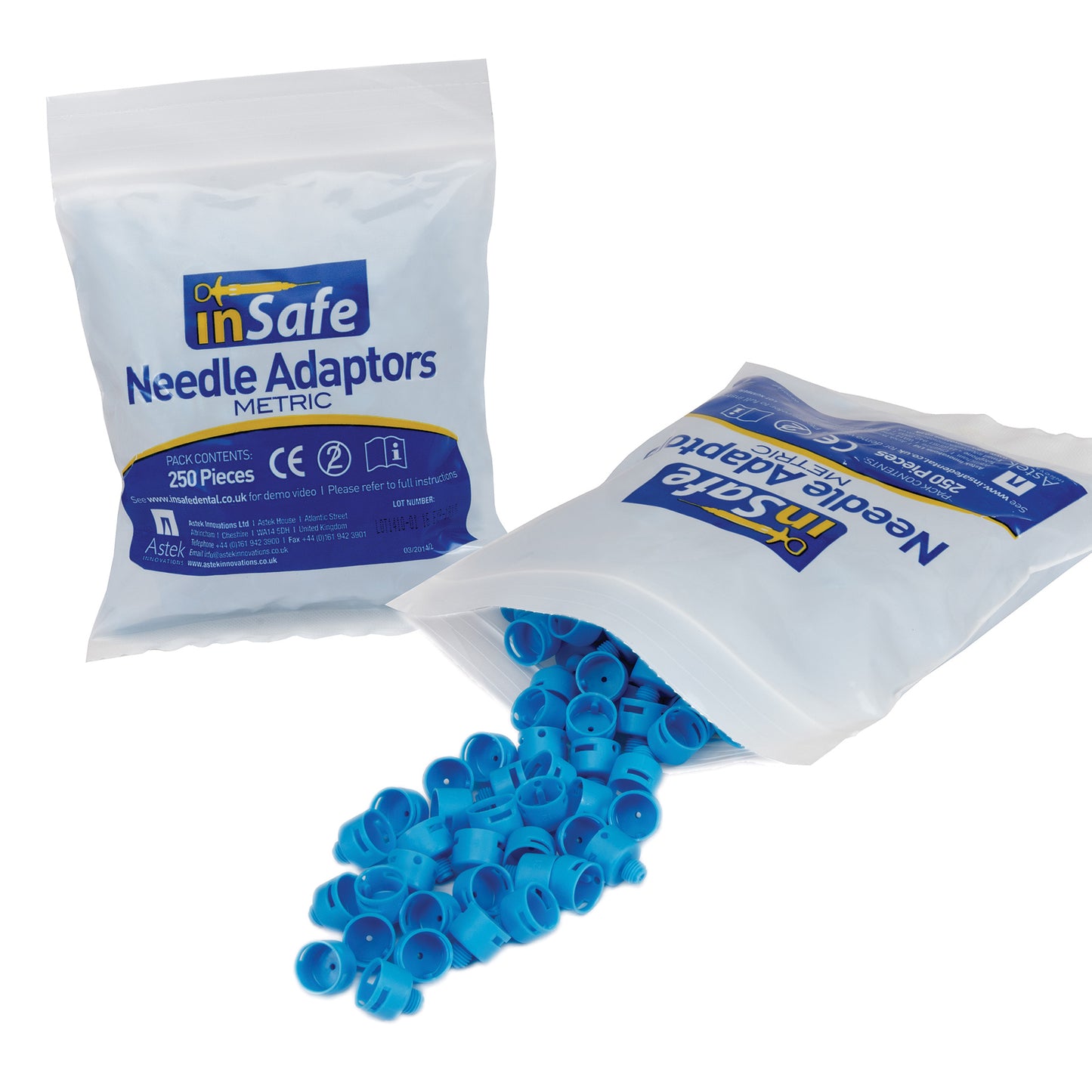 inSafe Accessories Needle Adaptors, Metric - Blue