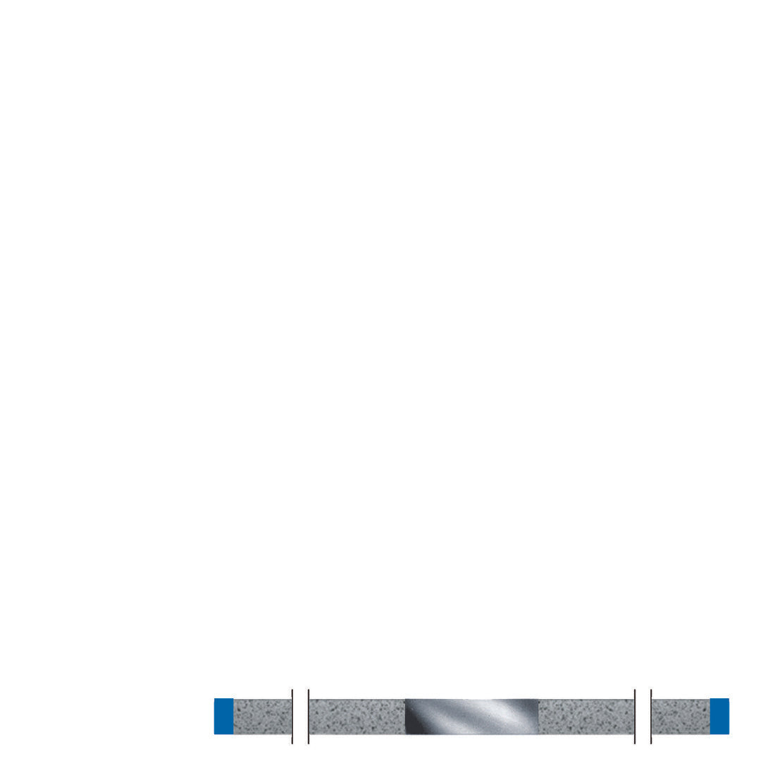 Komet Diamond Strip Double Sided Blue 45 micron Medium  DS37D