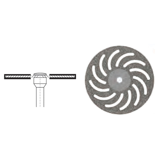 Superflex Diamond Arch Shaped Disc Double Sided 22mm Diameter  0.15mm Thickness