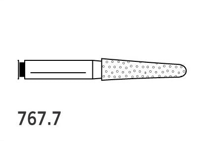 Two Striper Burs Round End Taper FG 767.7 FIne