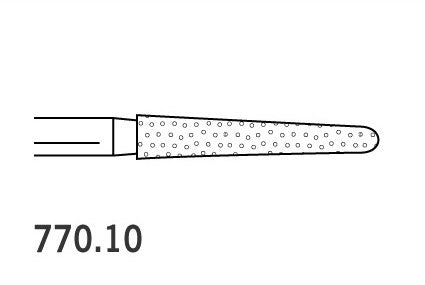 Two Striper Burs Round End Taper FG 772.1 Coarse
