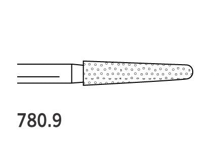 Two Striper Burs Round End Taper FG 780.9 Coarse