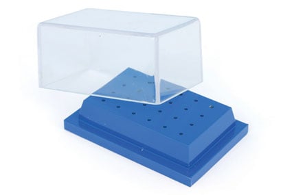 Aluminium Bur Stand 24 Holes Blue - FG