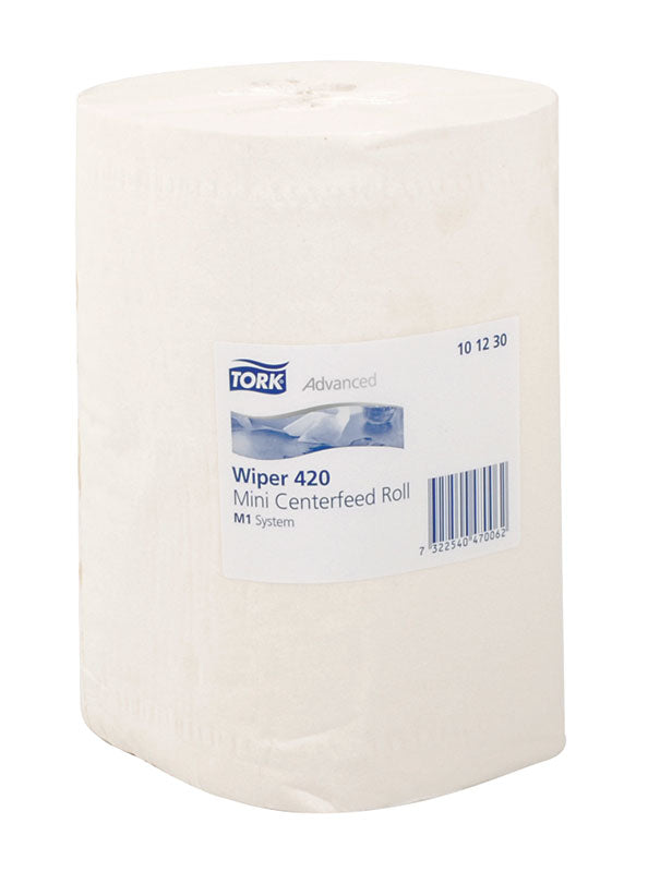 Wiper Rolls Mini Tork Plus (8‚Äù) - 2 ply, White (101230)