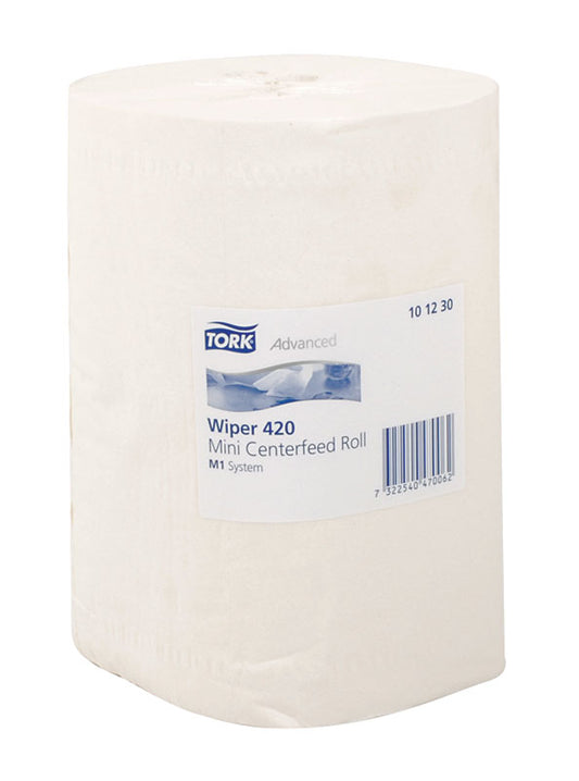 Wiper Rolls Mini Tork Plus (8‚Äù) - 2 ply, White (101230)