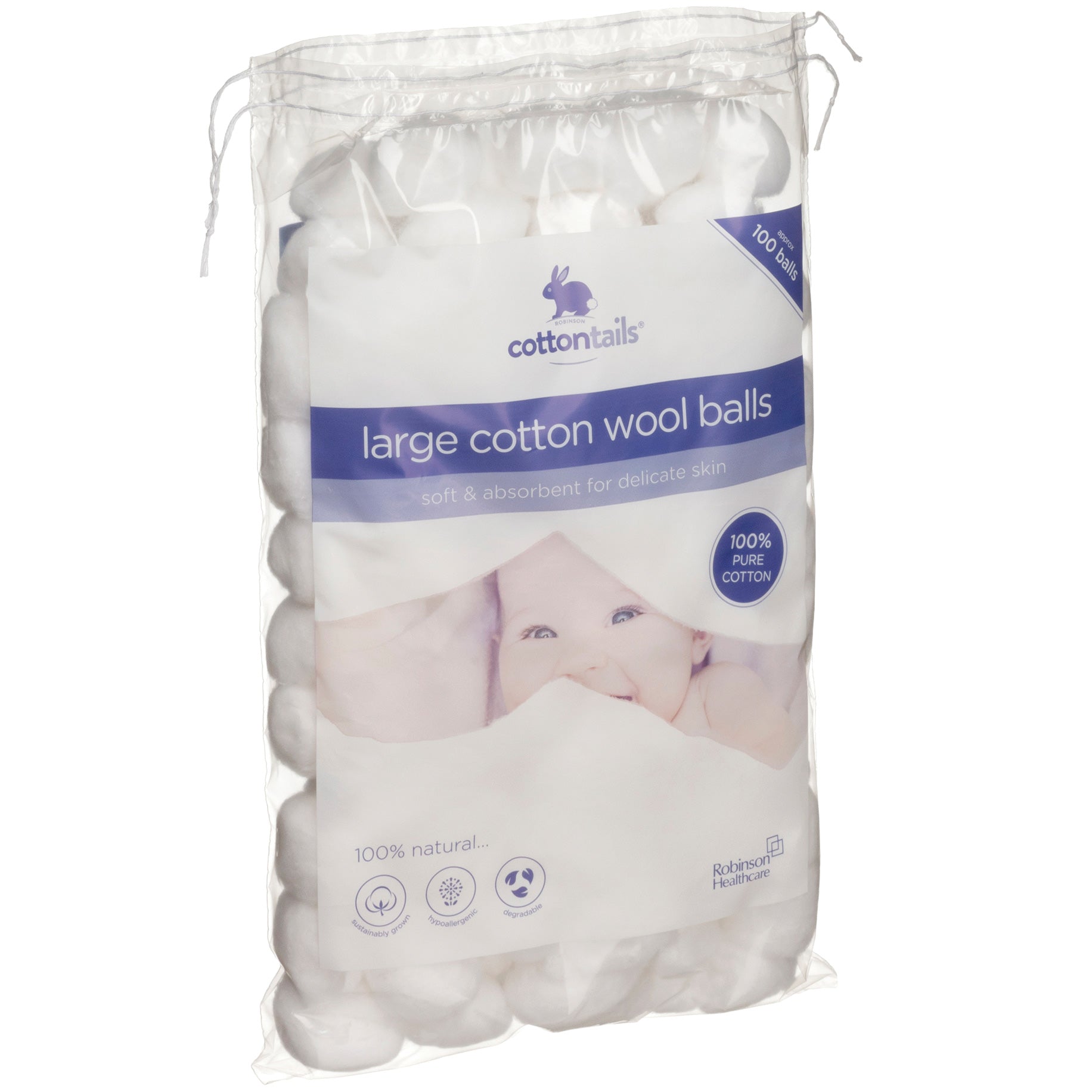 Cotton Wool Balls Large Size 1.1g