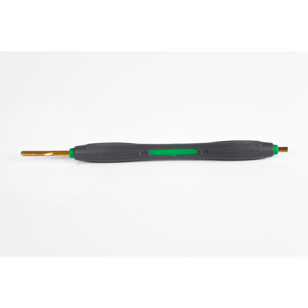 Luxator P-series Extraction Instruments P1, Straight Blade, Dark Green