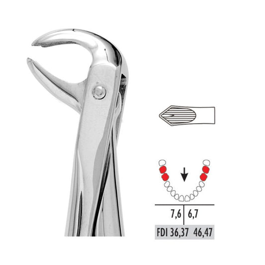 Forceps - Autoclavable 73 Lower Molars (Hawk‚Äôs Bill)