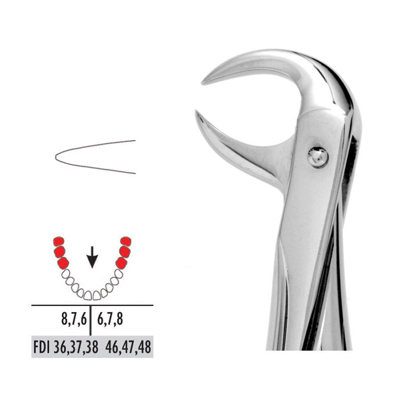 Forceps - Autoclavable 86 Lower Molars (Cowhorn)