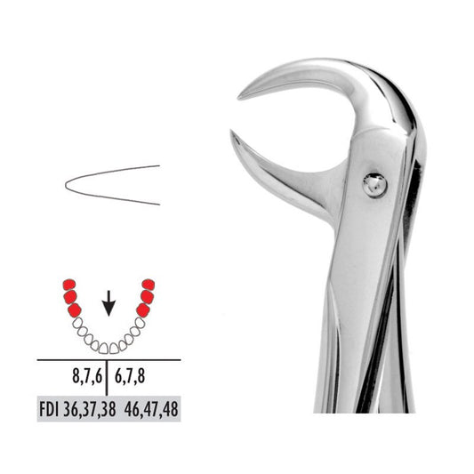 Forceps - Autoclavable 86 Lower Molars (Cowhorn)