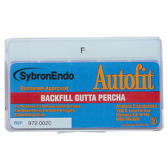 Autofit Backfill Gutta Percha Points Fine/Medium