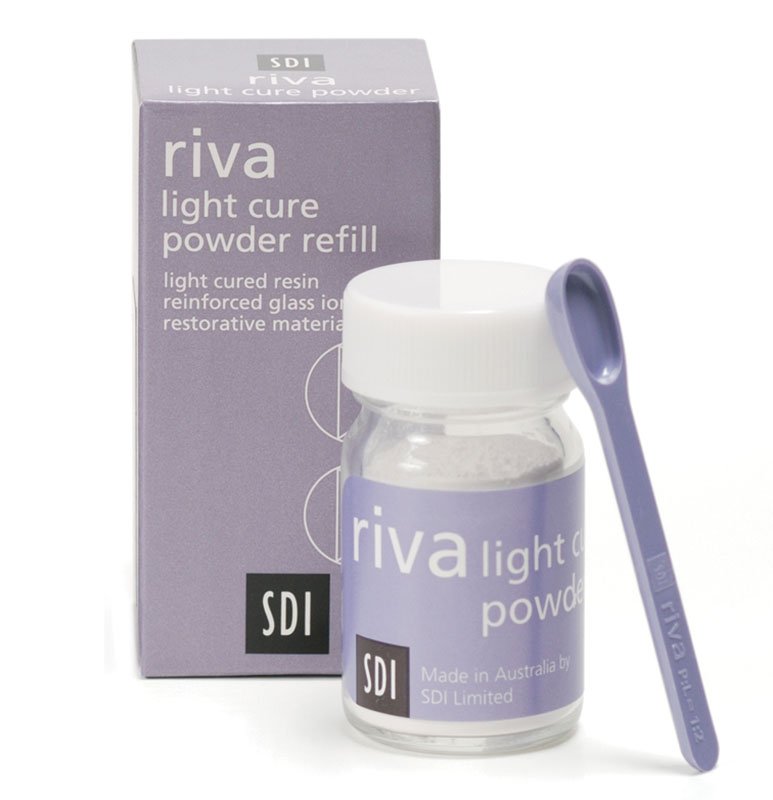 Riva Light Cure Glass Ionomer Powder Refills A2