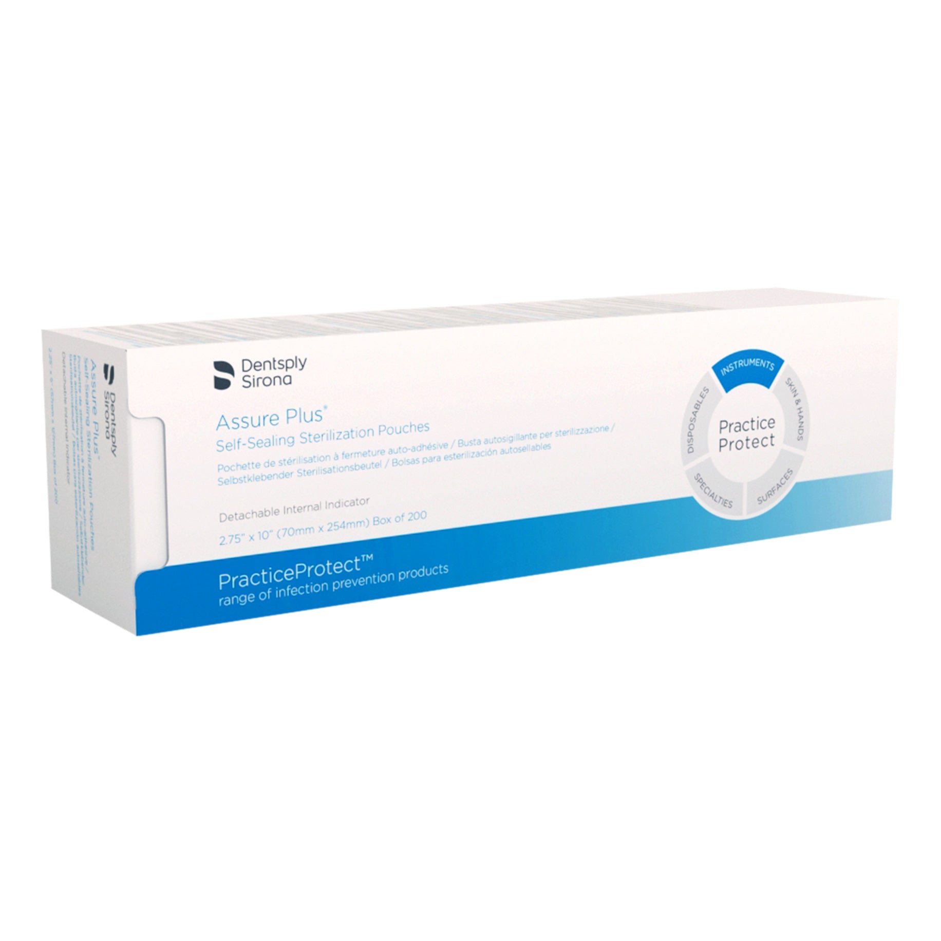 Assure Plus Sterilisation Pouches 70 x 254mm (2.75" x 10")