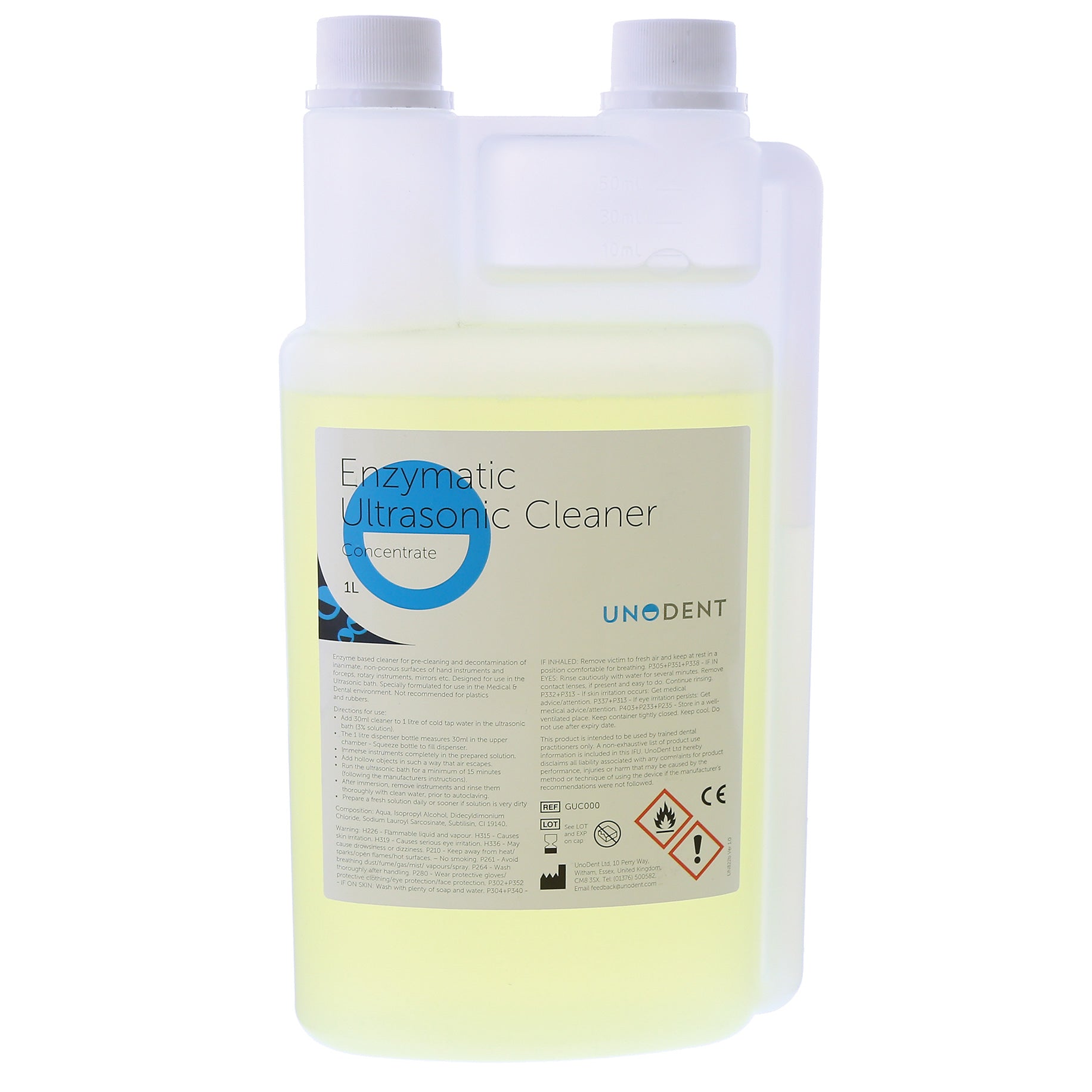 UnoDent Enzymatic Ultrasonic Twin Neck Concentrate Bottle