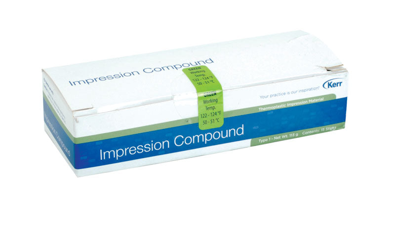 Impression Compound Sticks x 15 - Green (Temp 50ÀöC)