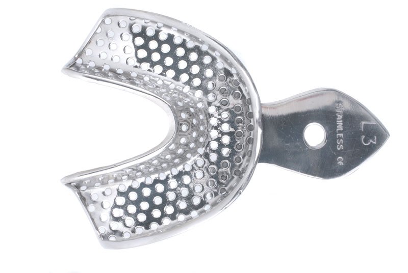 Stainless Steel Impression Trays Perforated Lower No.3