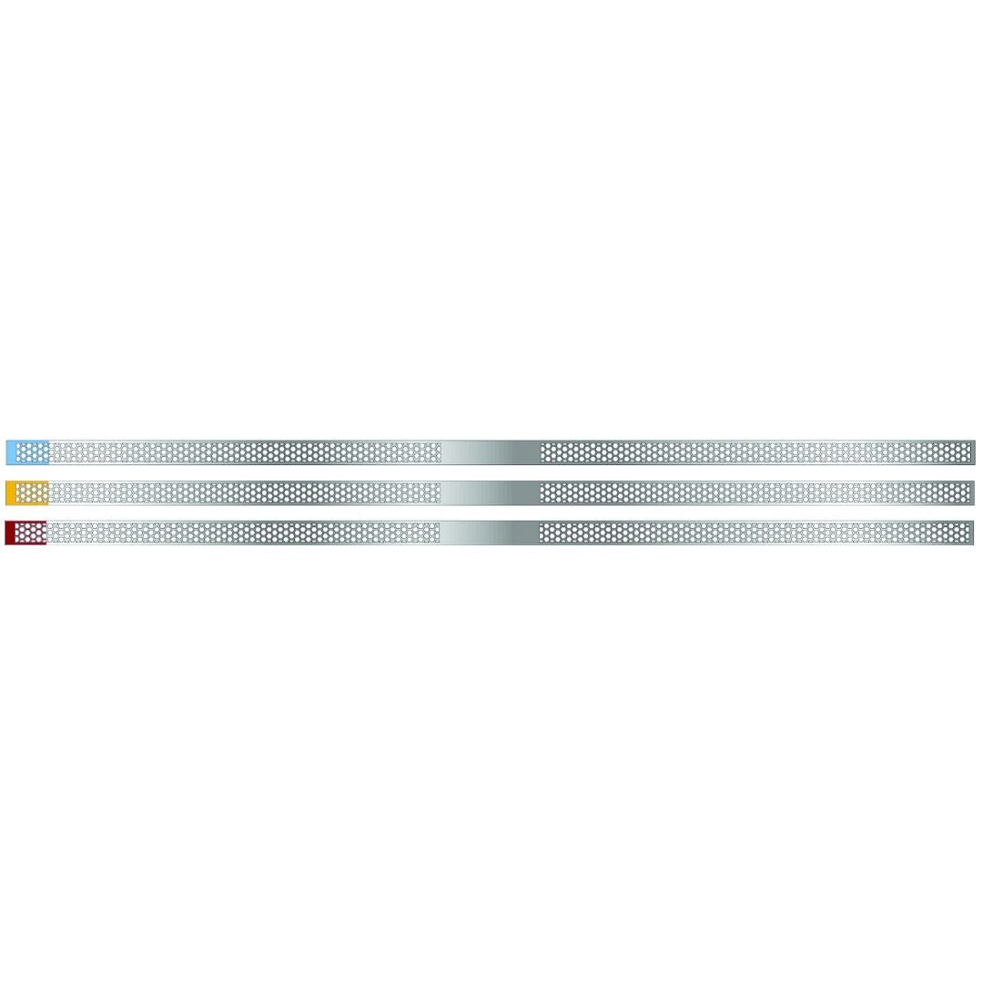 Flex-View Strips Narrow 2.5mm Assorted Pk 15 S/Sided