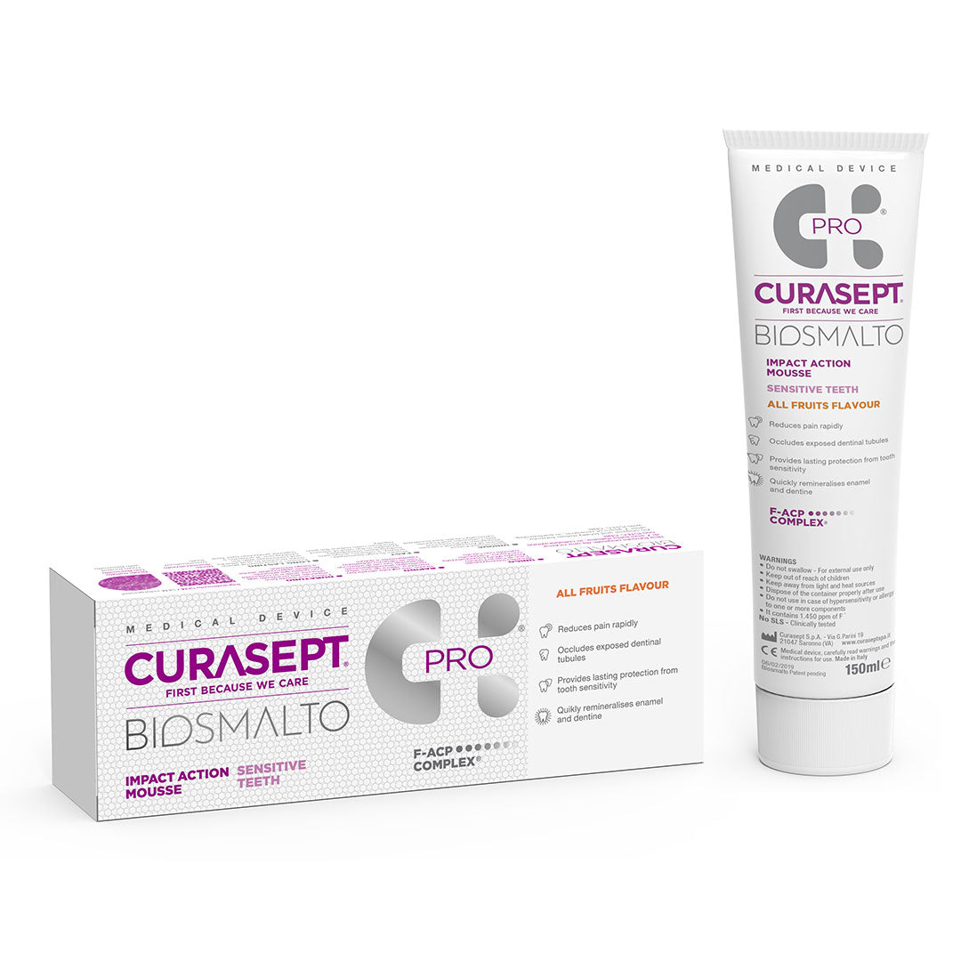 Biosmalto Impact Action Mousse Sensitive All Fruits 150ml with trays