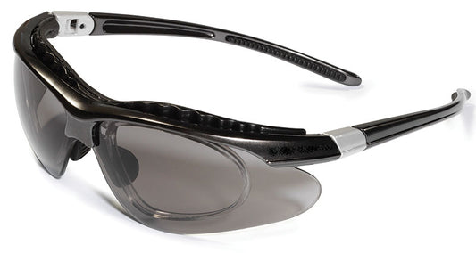 Equinox Safety Glasses Smoke Lens, Black Frame