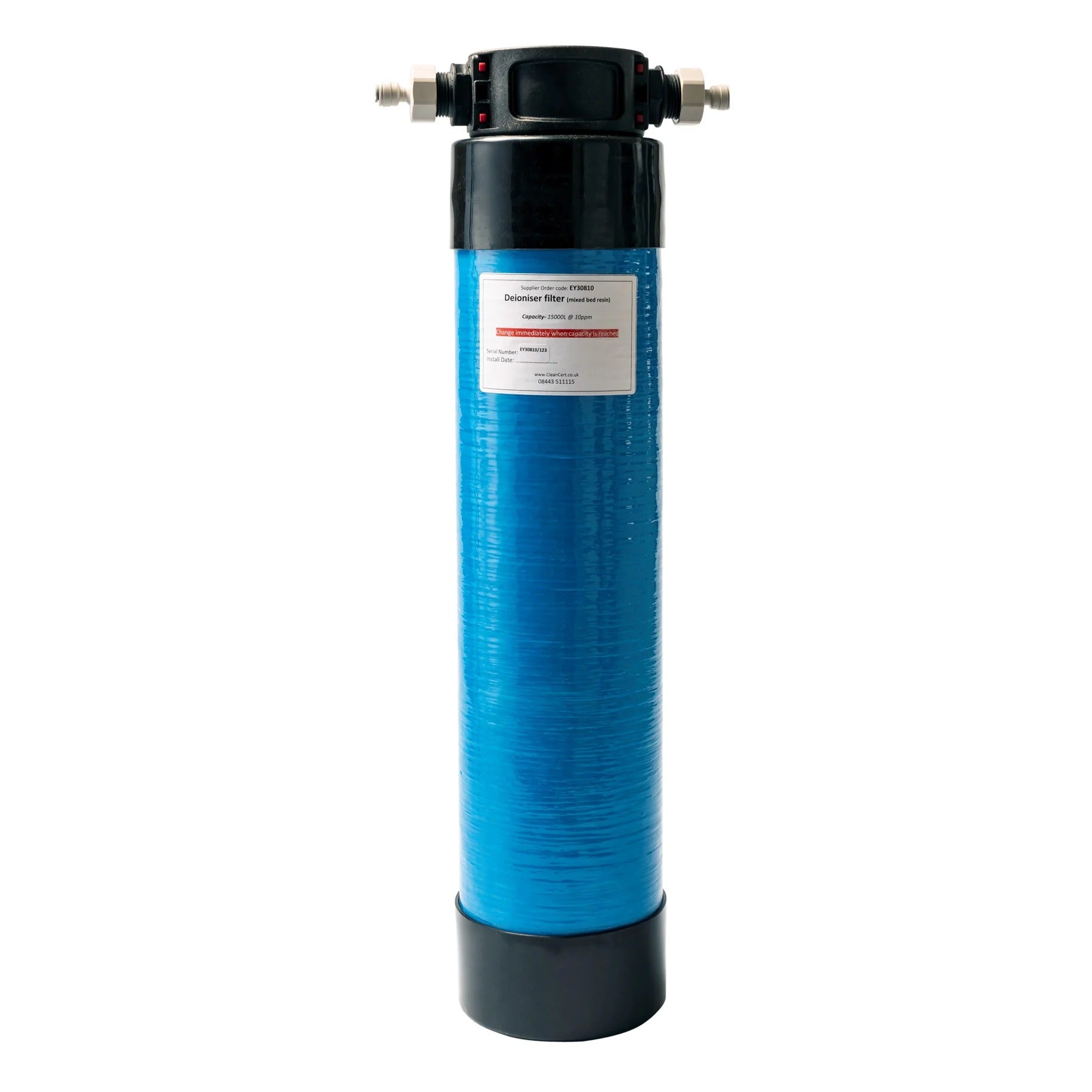 Cleancert Deioniser Cartridge - Hard Water