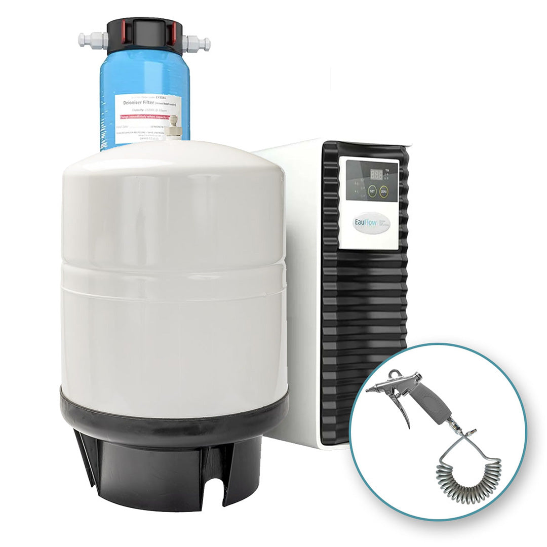EauFlow 505Di (Hard Water) Trigger Nozzle RO High Capacity Deioniser System with 22L tank
