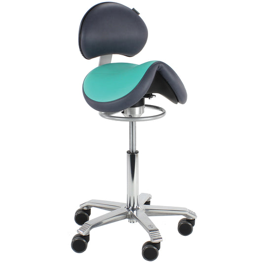 Jumper Saddle Stool Standard with Balance & Backrest (44cm)