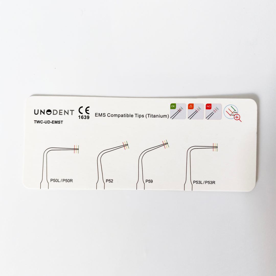 UnoDent Tip Wear Card EMS Compatible Tips (Titanium)