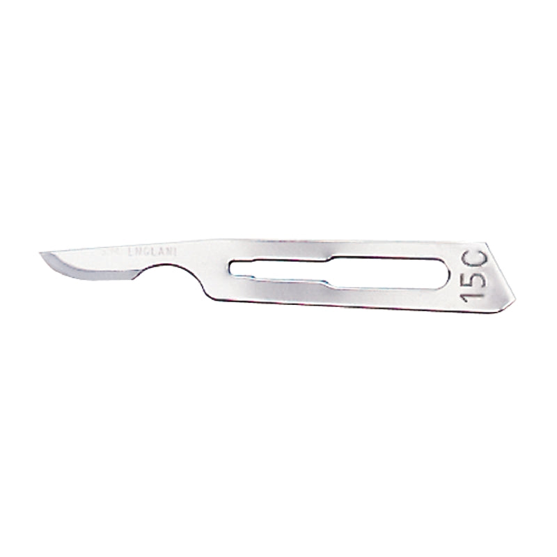 Scalpel Blades - Red, Sterile, Carbon Steel No. 15C (0221)