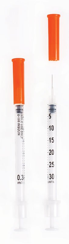 Sterile Insulin Syringes With Needles 0.3ml - 30G x 8mm