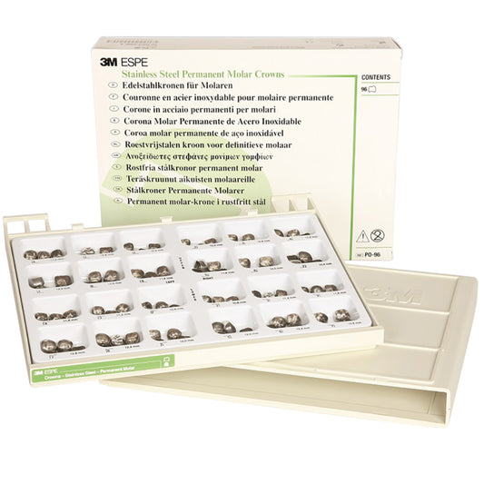 Stainless Steel Crowns Kit Permanent Molar Crowns Standard Set PO96