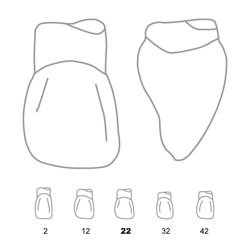 Odus Pella Transparent Crown Forms Laterals 22