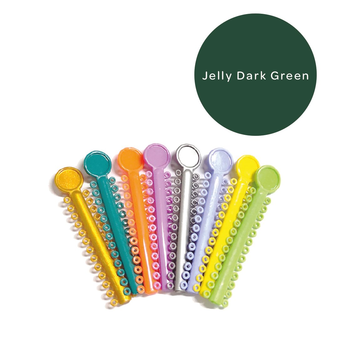 Elastomeric Ligatures Regular Jelly Dark Green