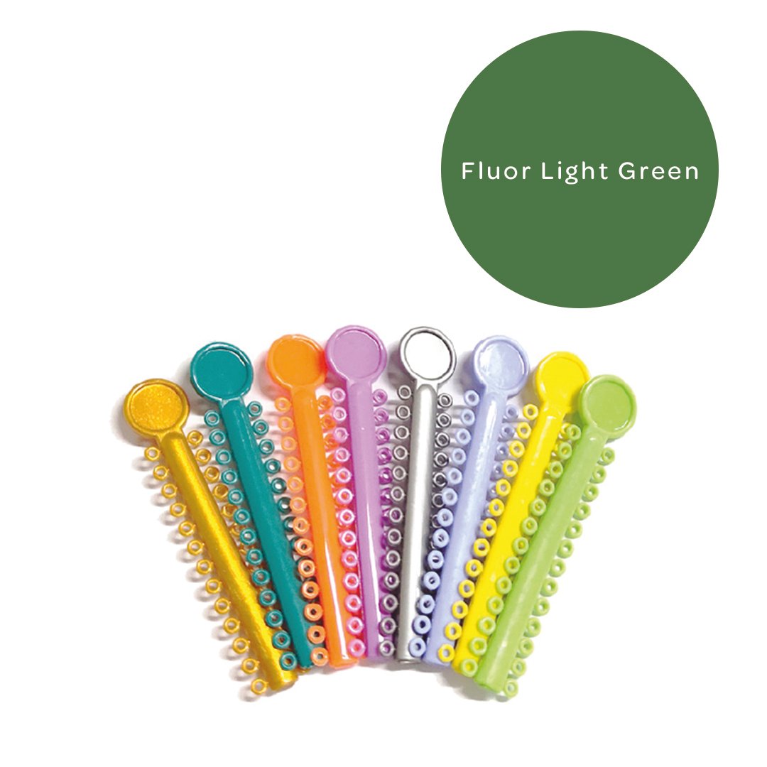 Elastomeric Ligatures Regular Fluor Light Green