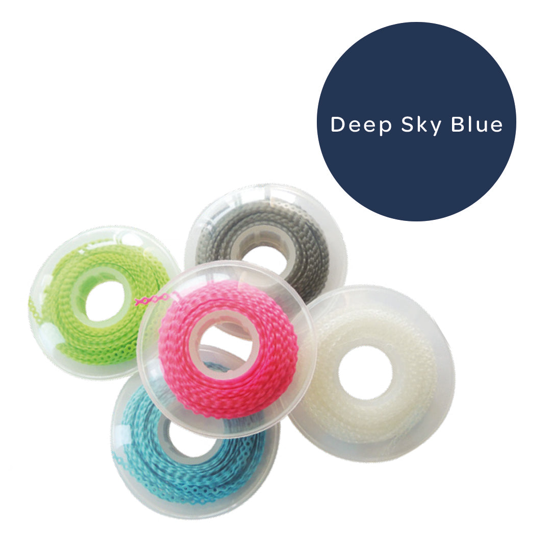 Elastomeric Chain Short Deep Sky Blue