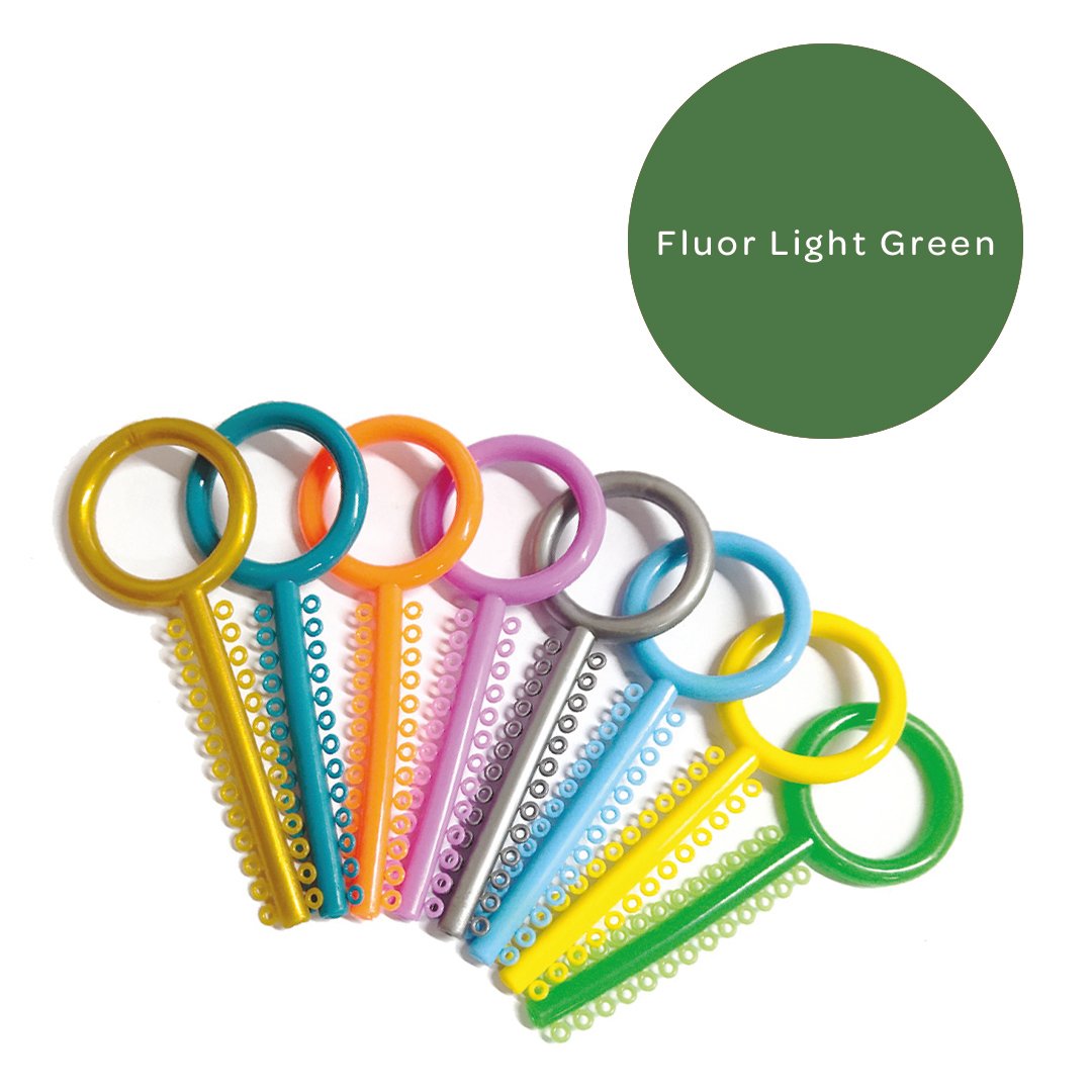Elastomeric Ligatures Fluor Light Green
